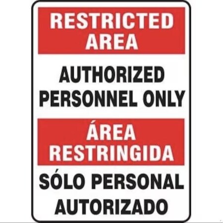 Accuform BILINGUAL RESTRICTED AREA SAFETY SBMADC519XL SBMADC519XL
